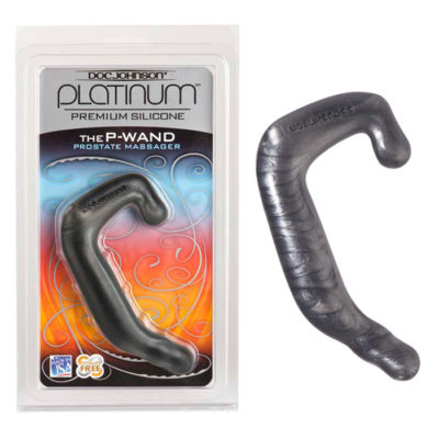 Doc Johnson Platinum Silicone The P-Wand Charcoal