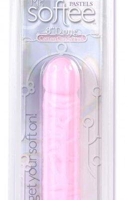 Doc Johnson Mr. Softee Pastels 8” Dong Cotton Candy Pink
