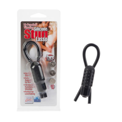 California Exotics Vibrating Silicone Stud Lasso Black