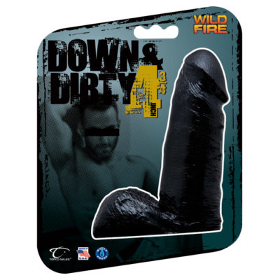 Topco Sales Wildfire® Down and Dirty 4.75" Dong - Black