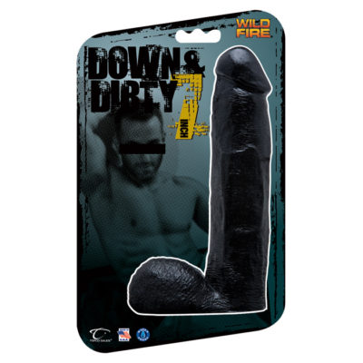 Topco Sales Wildfire® Down and Dirty 7" Black Dong
