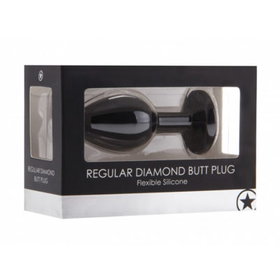 Regular Diamond Butt Plug - Black
