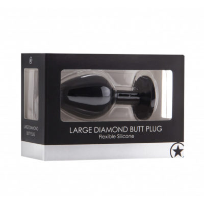 Large Diamond Butt Plug - Black