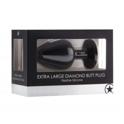 Extra Large Diamond Butt Plug - Black