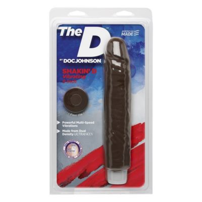 Doc Johnson Shakin’ D Vibrating 9" Chocolate