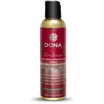 System JO Dona Kissable Massage Oil 3.75 oz Strawberry Soufflé