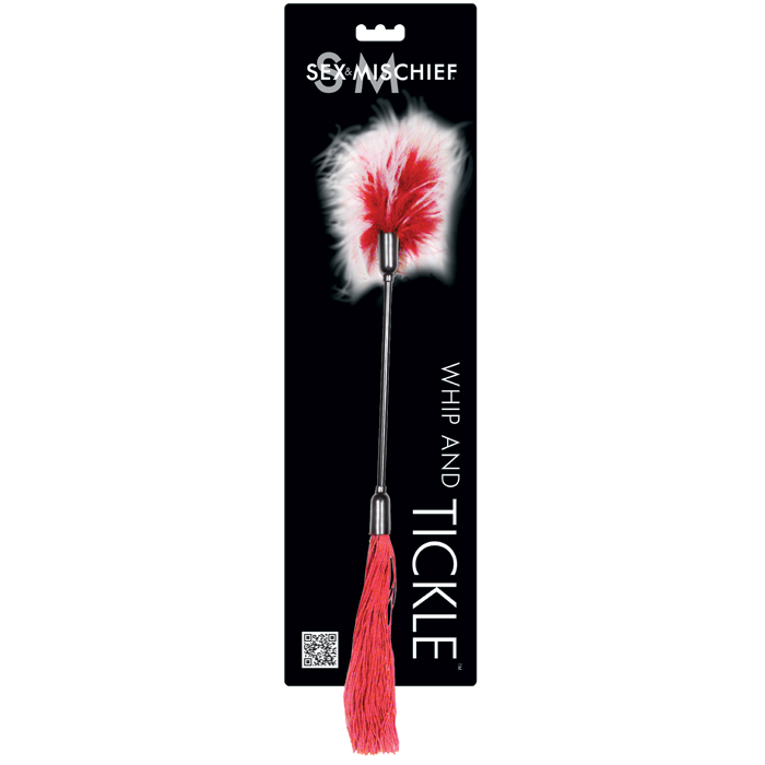 Sex and Mischief Whip & Tickler Red/White