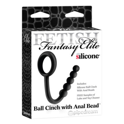 Fetish Fantasy Elite Ball Cinch with Anal Bead -  Black