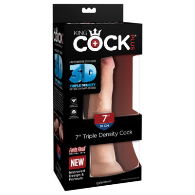 King Cock Plus 7” Triple Density Cock -  Beige