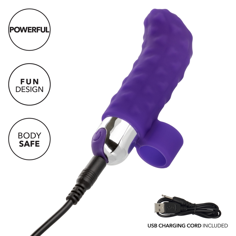 California Exotics Intimate Play Rechareable Finger Teaser - Purple - Image 5
