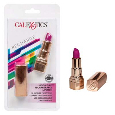 California Exotics Hide & Play Rechargeable Lipstick  - Purple