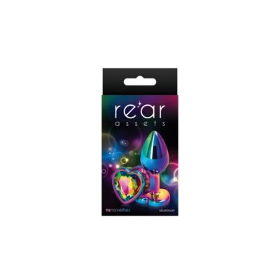 NS Novelties Rear Assets Multicolor Heart  - Small -  Rainbow