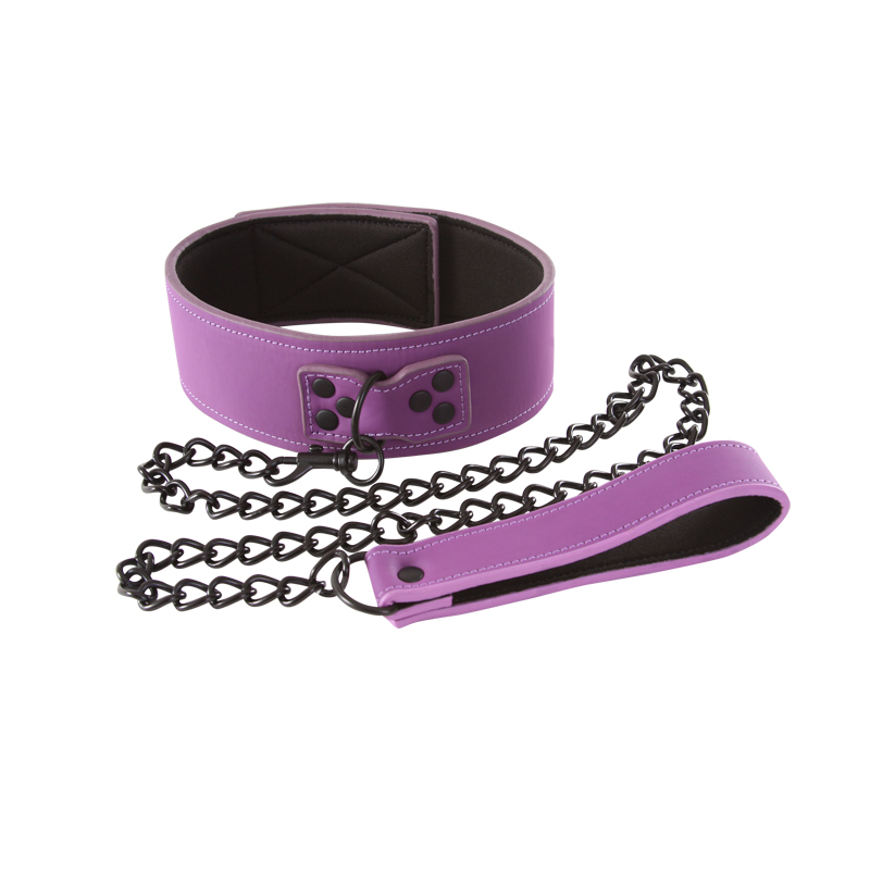 Lust Bondage Collar - Purple - Image 2