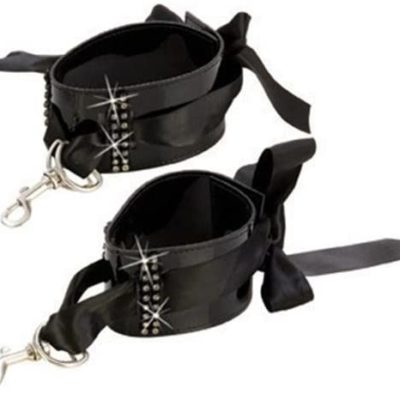California Exotic Novelties Bound By Diamonds, Ribbon Ankle/Wrist Cuffs