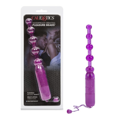 Waterproof Vibrating Pleasure Beads - Purple