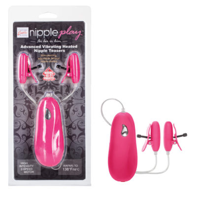 Nipple Play ™ Advanced Vibrating Heated Nipple Teasers  - Pink