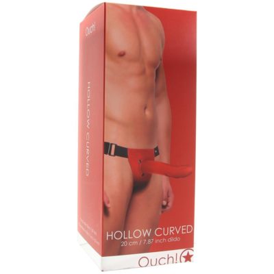 Ouch! Hollow Curved Strap-On -  Red