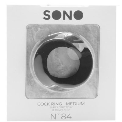 SONO No.84 Medium Silicone Cock Ring - Black